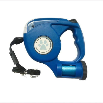 3 in 1 Retractable Dog Leash with Flashlight